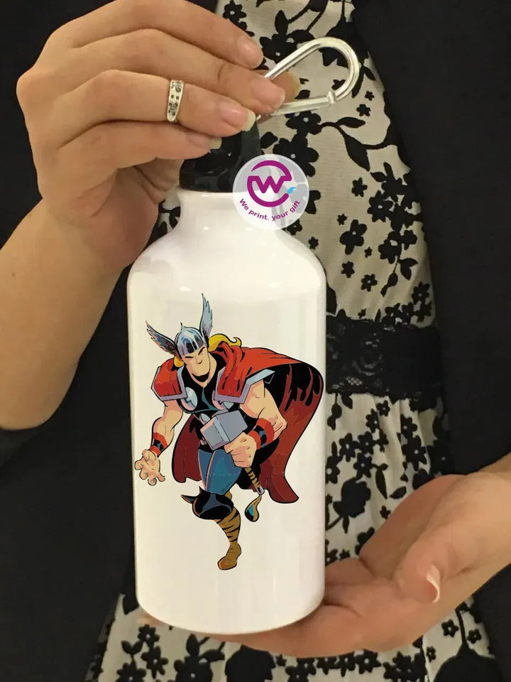 Water Bottle flask -Aluminum -Marvel - WE PRINT