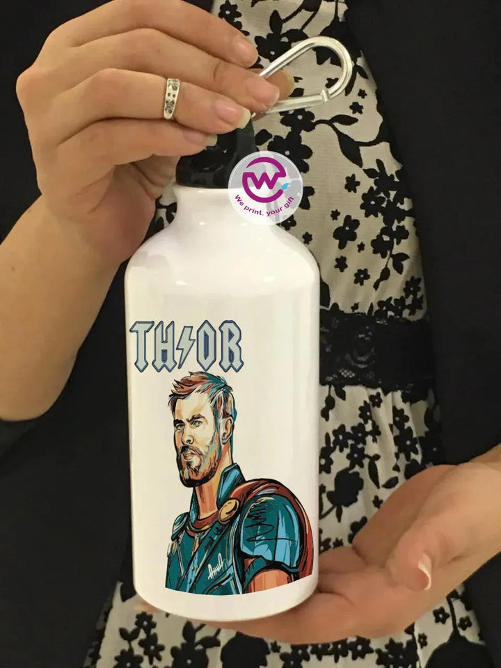 Water Bottle flask -Aluminum -Marvel - WE PRINT