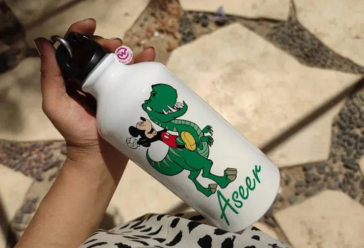 Water Bottle flask -Aluminum -Minnie & mickey - WE PRINT