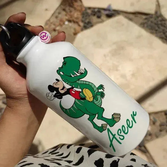 Water Bottle flask -Aluminum -Minnie & mickey - WE PRINT