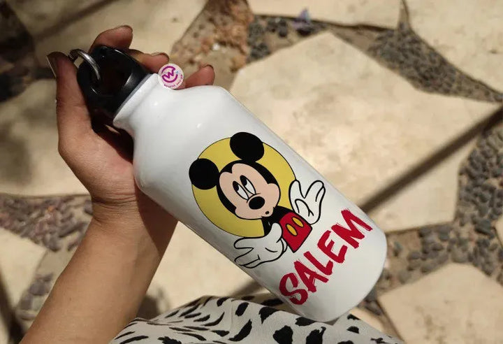 Water Bottle flask -Aluminum -Minnie & mickey - WE PRINT