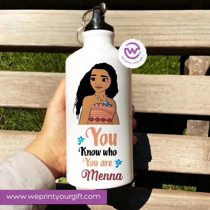 Water Bottle flask -Aluminum -Moana - WE PRINT