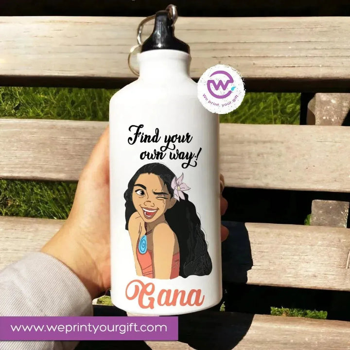 Water Bottle flask -Aluminum -Moana - WE PRINT