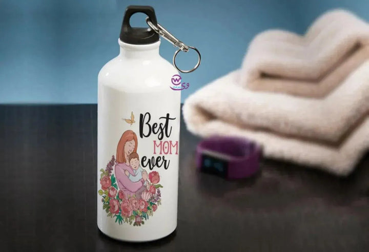 Water Bottle flask -Aluminum - Mom Designs - WE PRINT