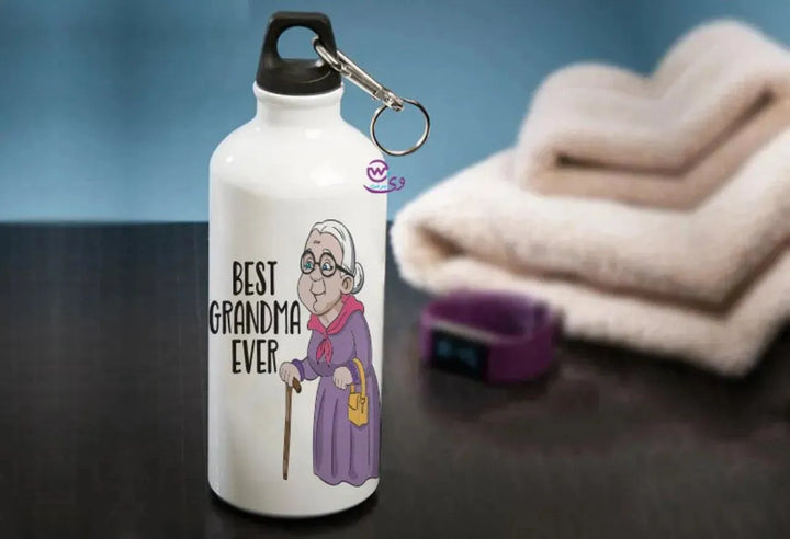 Water Bottle flask -Aluminum - Mom Designs - WE PRINT