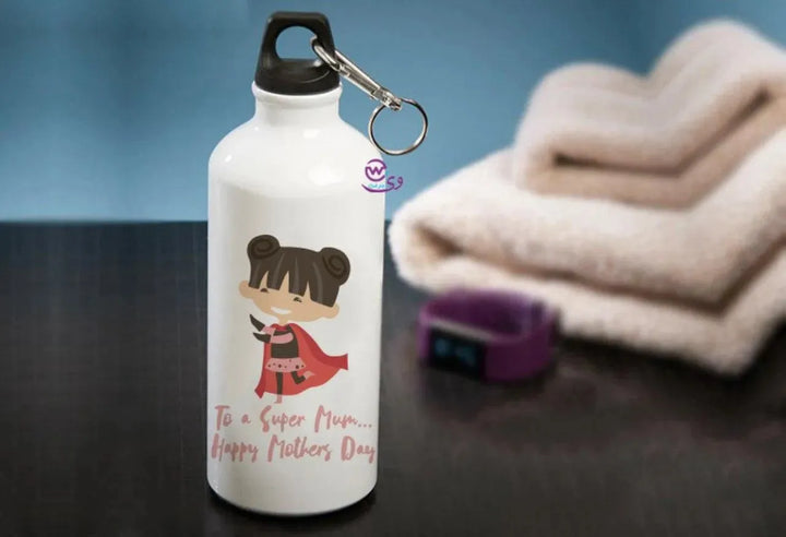 Water Bottle flask -Aluminum - Mom Designs - WE PRINT