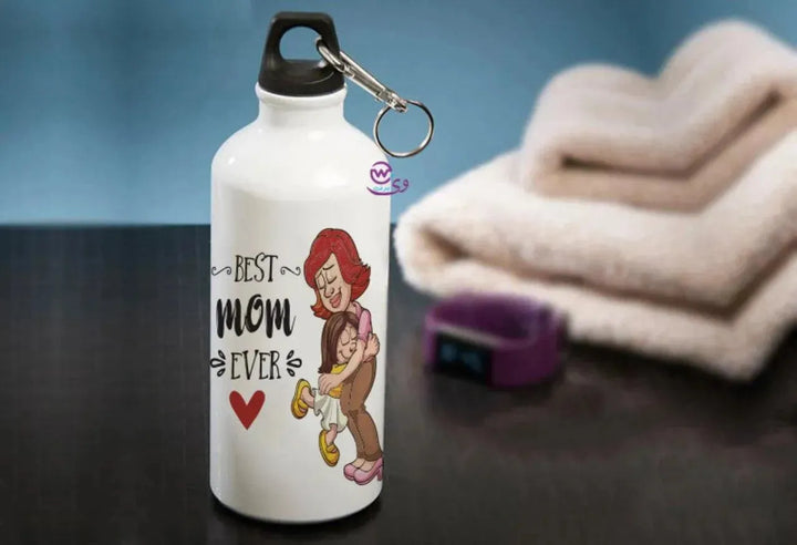 Water Bottle flask -Aluminum - Mom Designs - WE PRINT