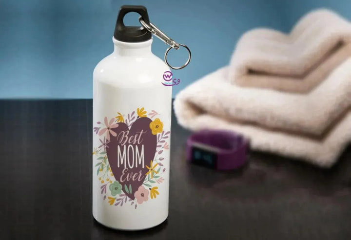 Water Bottle flask -Aluminum - Mom Designs - WE PRINT