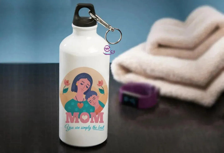 Water Bottle flask -Aluminum - Mom Designs - WE PRINT