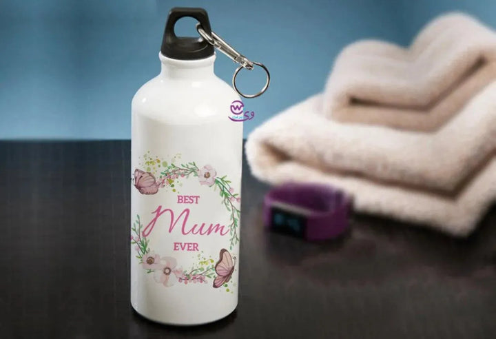 Water Bottle flask -Aluminum - Mom Designs - WE PRINT