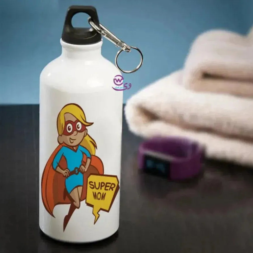 Water Bottle flask -Aluminum - Mom Designs - WE PRINT