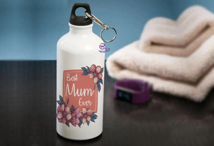 Water Bottle flask -Aluminum - Mom Designs - WE PRINT