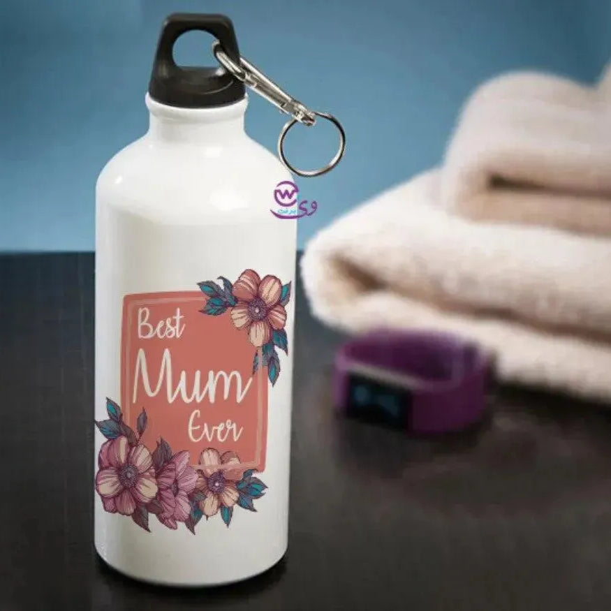 Water Bottle flask -Aluminum - Mom Designs - WE PRINT