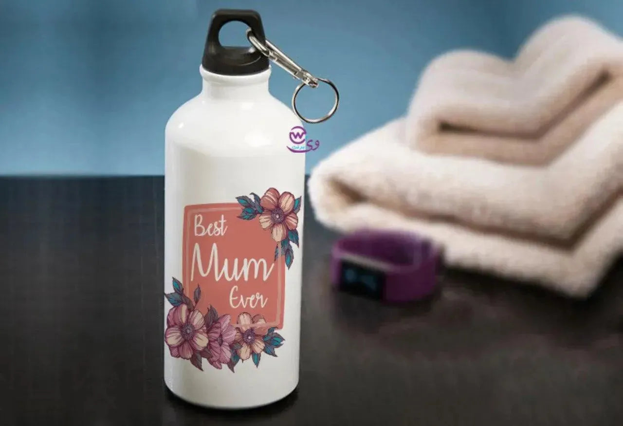 Water Bottle flask -Aluminum - Mom Designs - WE PRINT