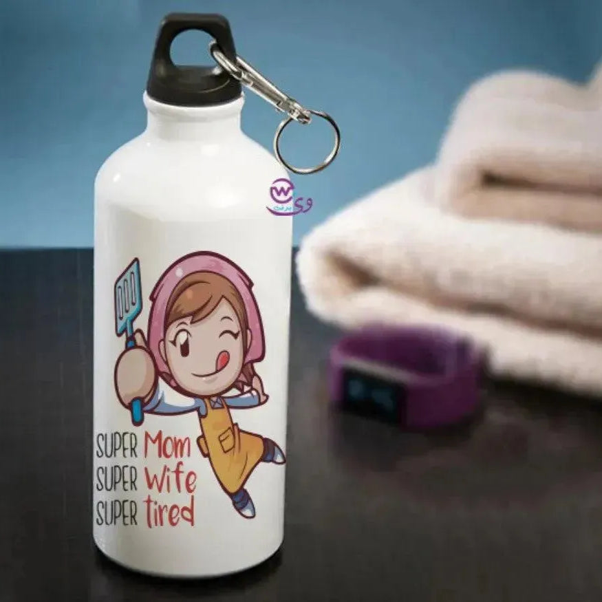 Water Bottle flask -Aluminum - Mom Designs - WE PRINT
