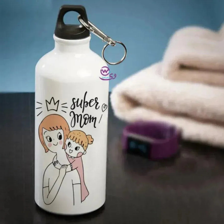 Water Bottle flask -Aluminum - Mom Designs - WE PRINT