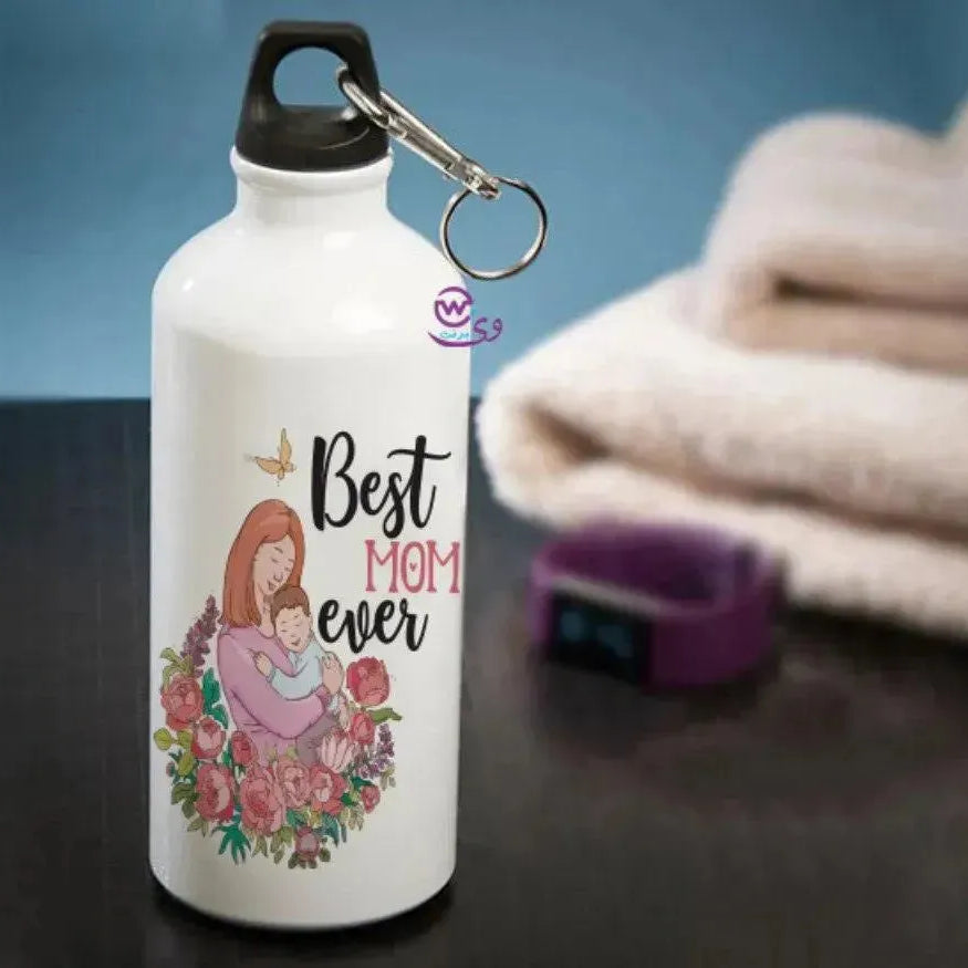 Water Bottle flask -Aluminum - Mom Designs - WE PRINT