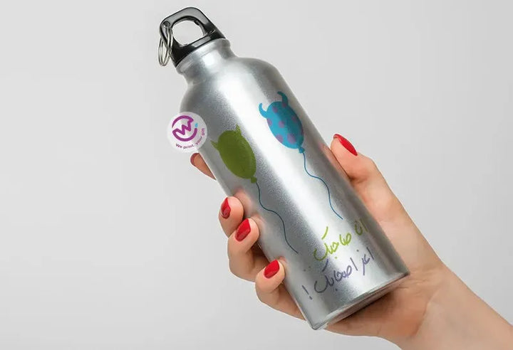 Water Bottle flask -Aluminum -Monsters - WE PRINT