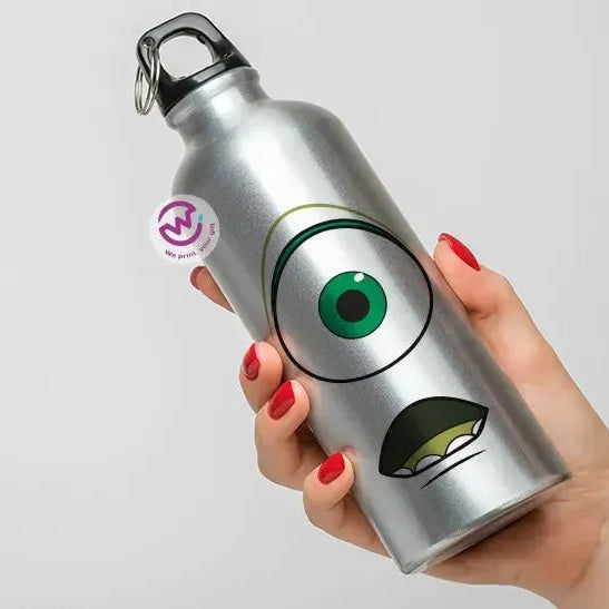 Water Bottle flask -Aluminum -Monsters - WE PRINT