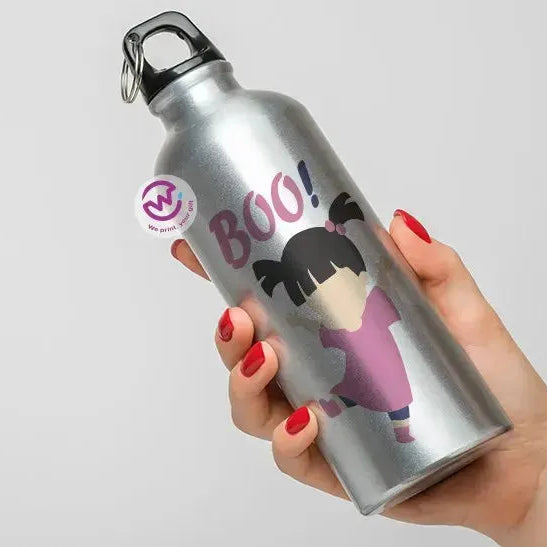 Water Bottle flask -Aluminum -Monsters - WE PRINT