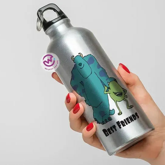 Water Bottle flask -Aluminum -Monsters - WE PRINT