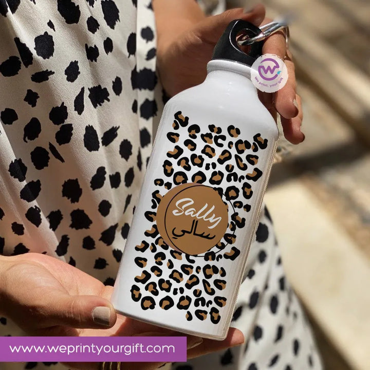 Water Bottle flask -Aluminum -Names arabic & english - WE PRINT