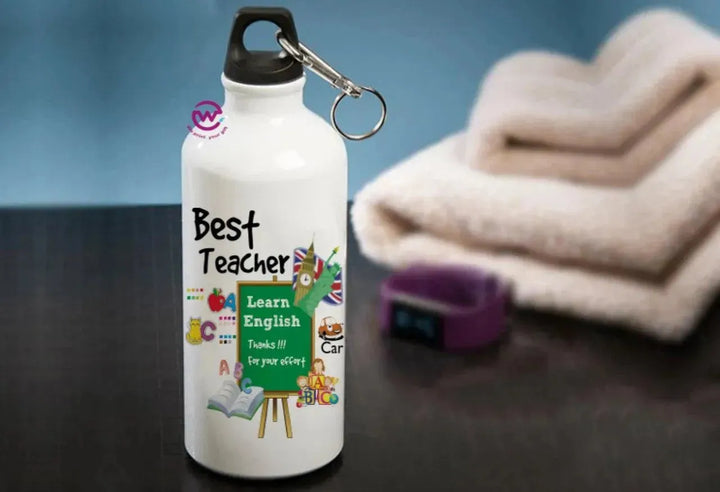 Water Bottle flask-Aluminum -Teachers - WE PRINT