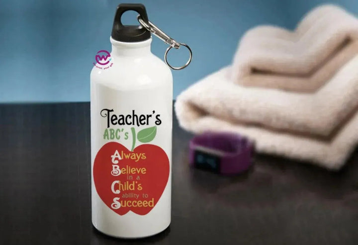 Water Bottle flask-Aluminum -Teachers - WE PRINT