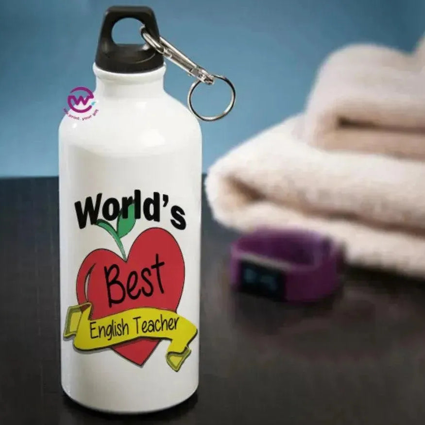 Water Bottle flask-Aluminum -Teachers - WE PRINT