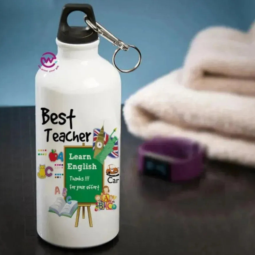 Water Bottle flask-Aluminum -Teachers - WE PRINT
