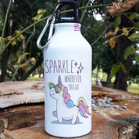 Water Bottle flask -Aluminum -Unicorn New - WE PRINT