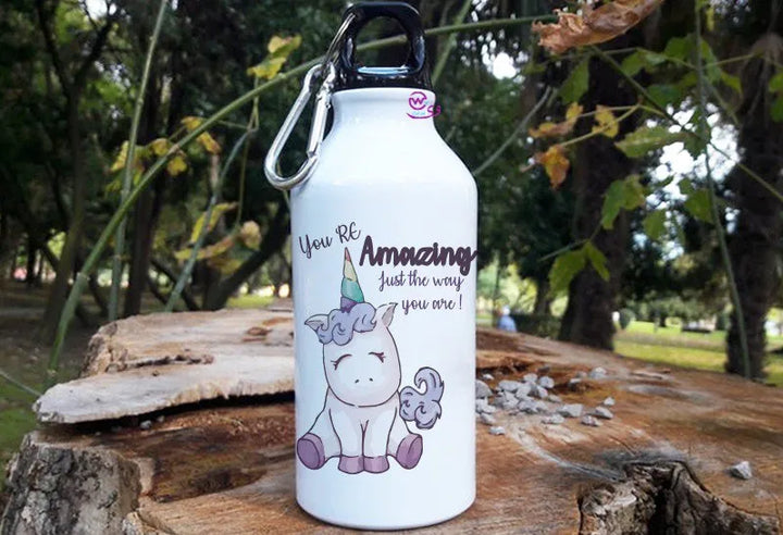 Water Bottle flask -Aluminum -Unicorn New - WE PRINT