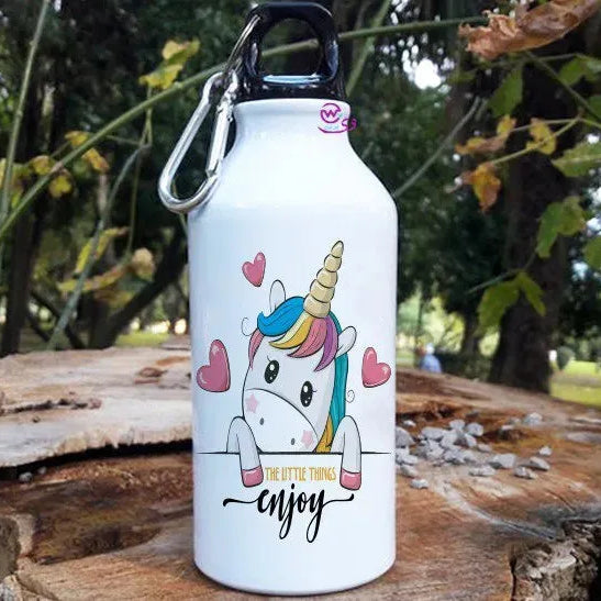 Water Bottle flask -Aluminum -Unicorn New - WE PRINT