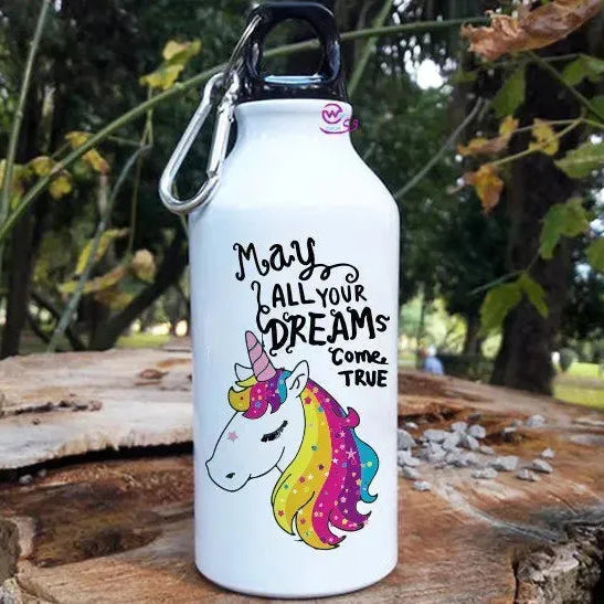 Water Bottle flask -Aluminum -Unicorn New - WE PRINT