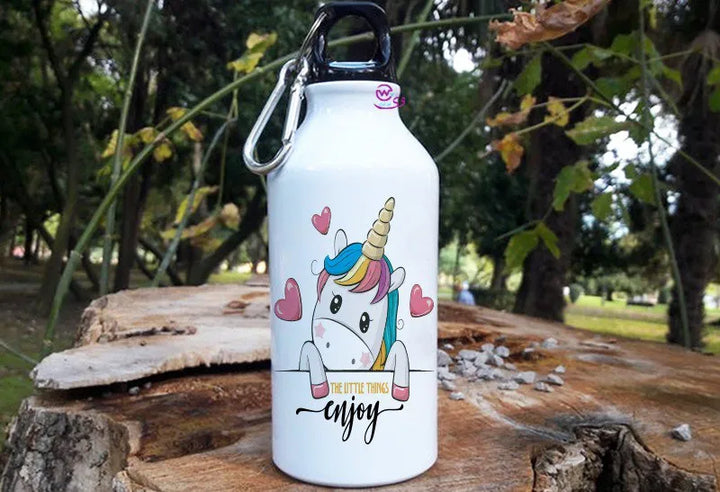 Water Bottle flask -Aluminum -Unicorn New - WE PRINT