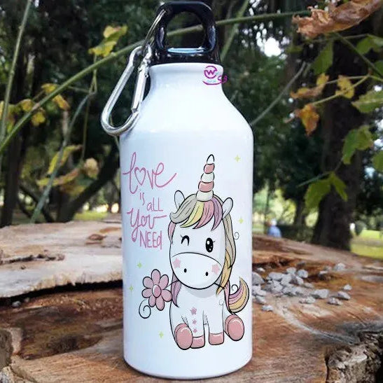 Water Bottle flask -Aluminum -Unicorn New - WE PRINT