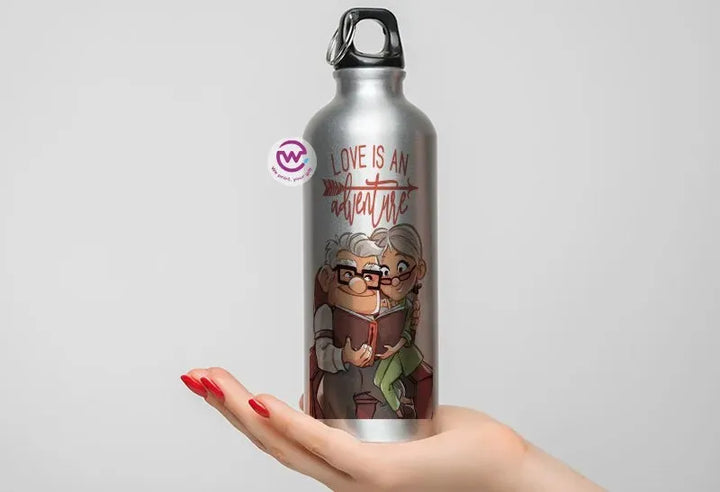 Water Bottle flask -Aluminum -up cartoon - WE PRINT