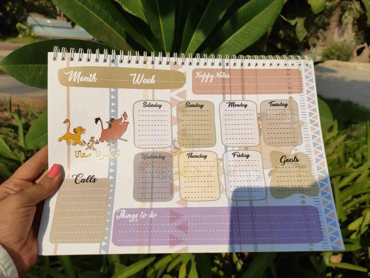 Weekly Planner -Lion King - WE PRINT