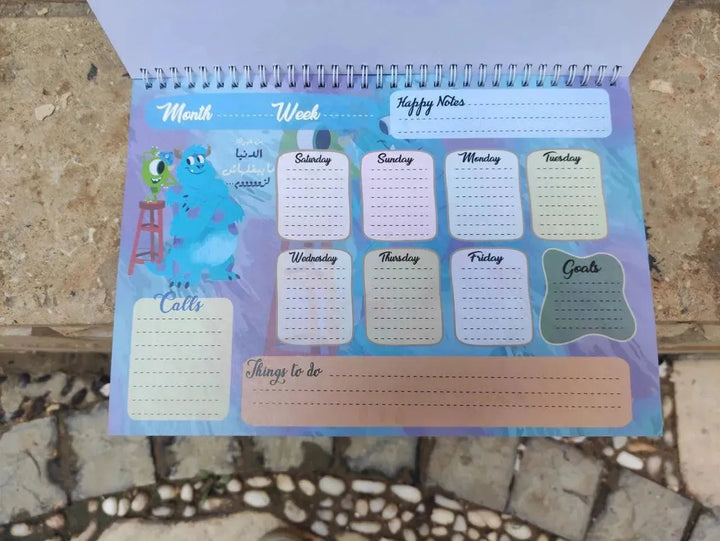 Weekly Planner - Monsters INC. - WE PRINT