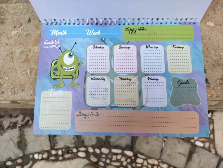 Weekly Planner - Monsters INC. - WE PRINT