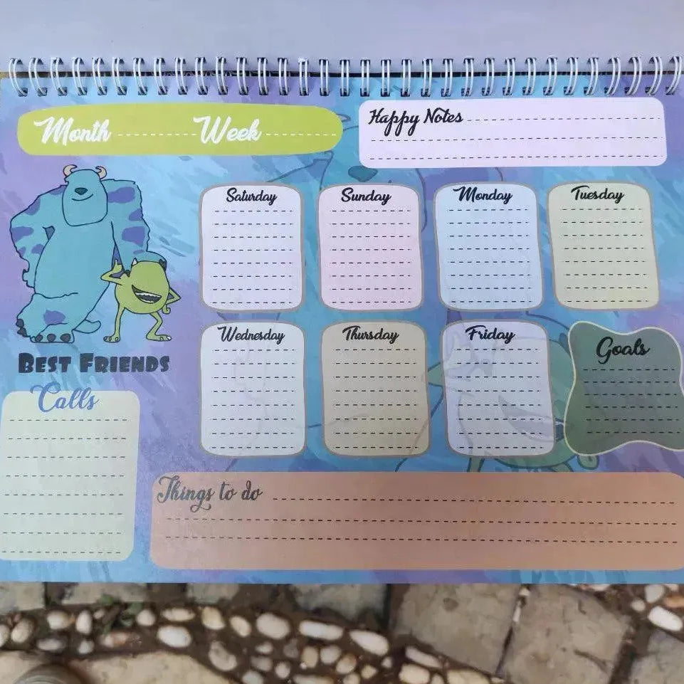 Weekly Planner - Monsters INC. - WE PRINT