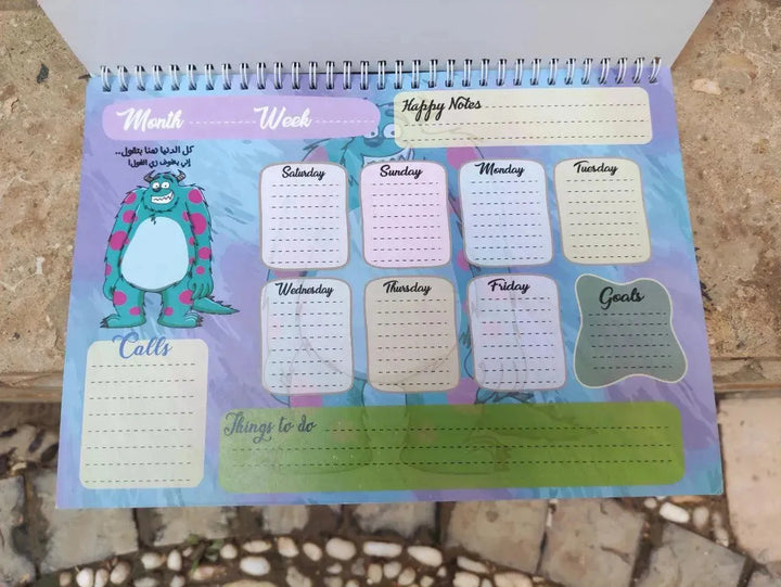 Weekly Planner - Monsters INC. - WE PRINT