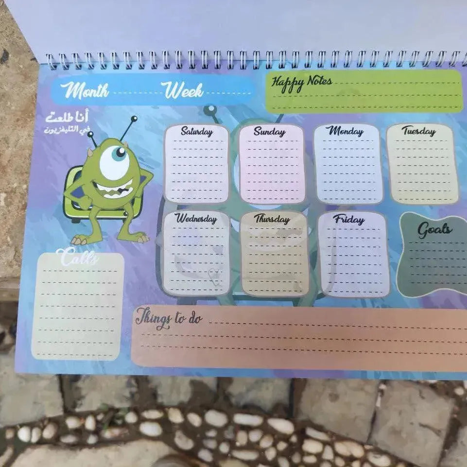 Weekly Planner - Monsters INC. - WE PRINT