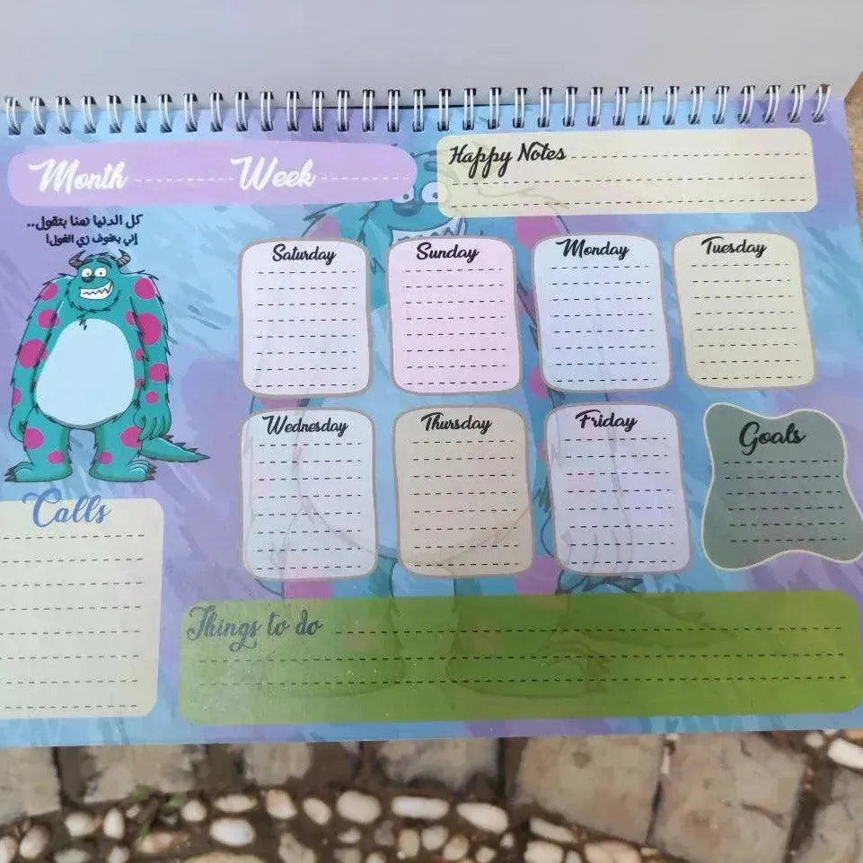 Weekly Planner - Monsters INC. - WE PRINT