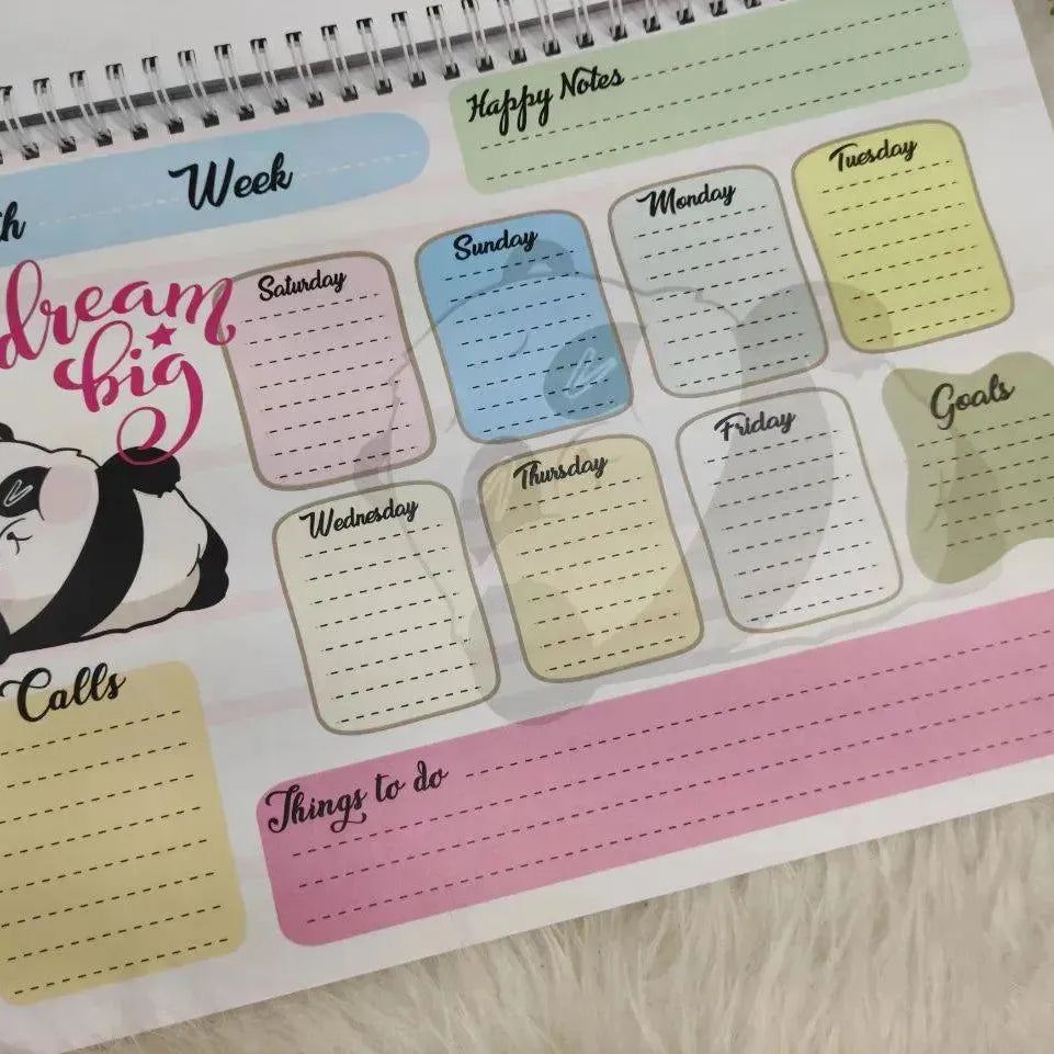 Weekly Planner - Panda-B - WE PRINT