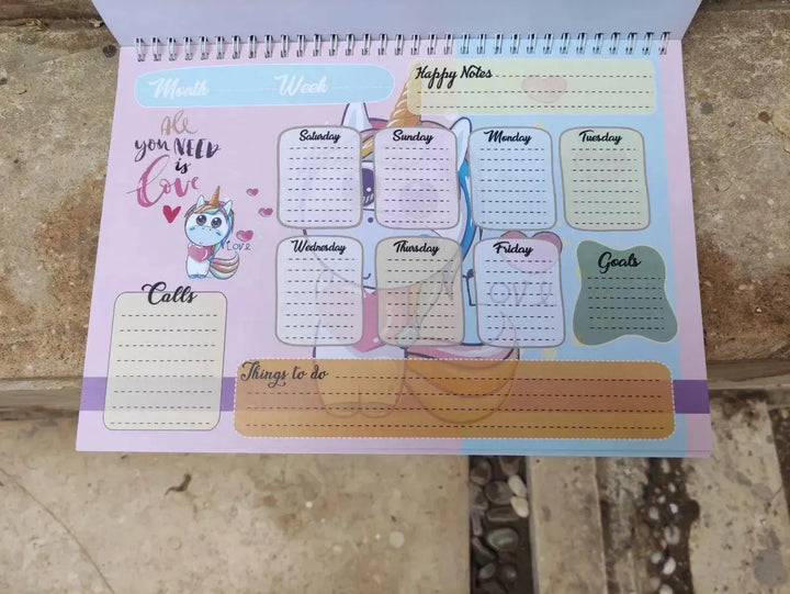 Weekly Planner - Unicorn - A - WE PRINT