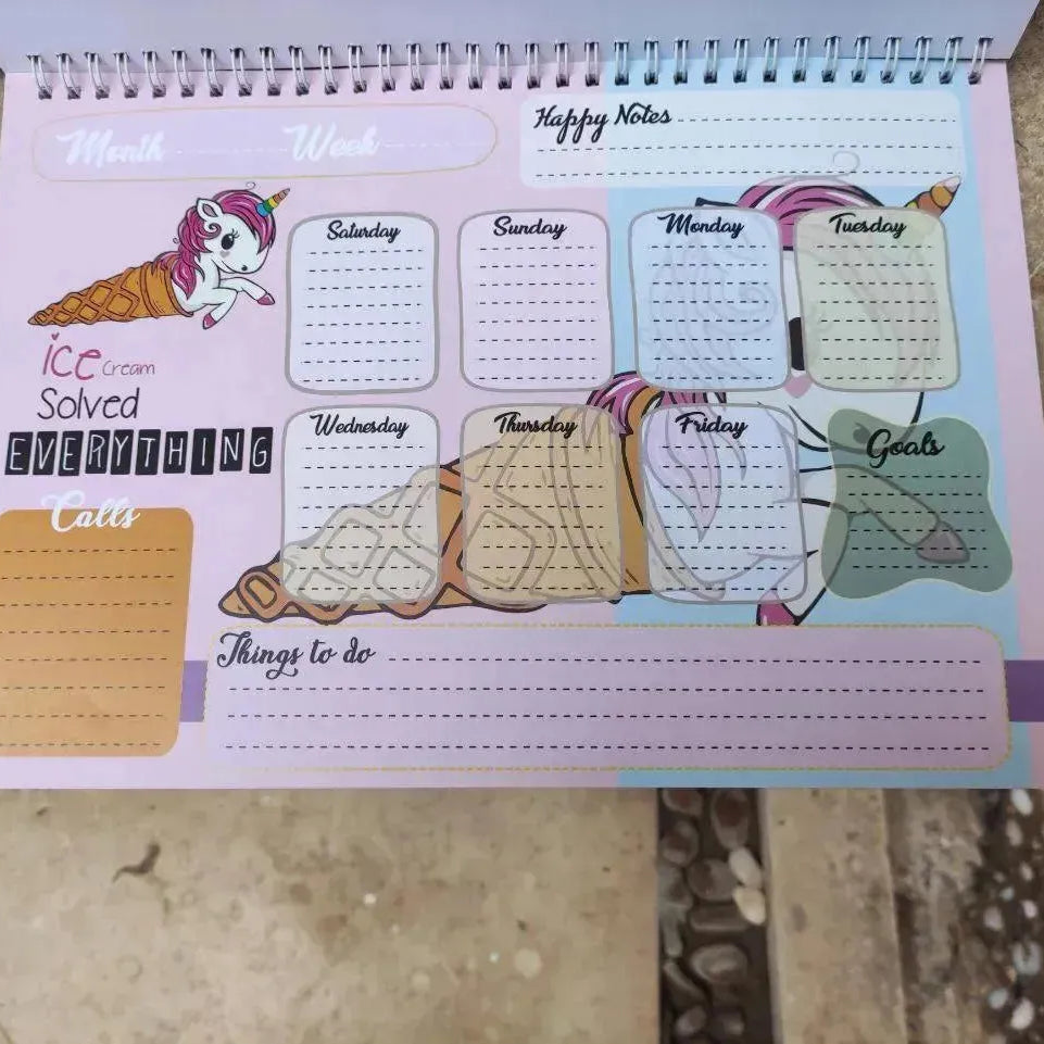 Weekly Planner - Unicorn - A - WE PRINT