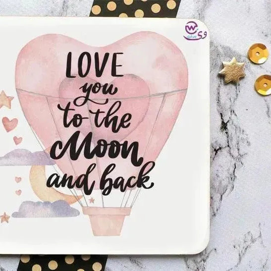 Wooden Coaster -Valentine's Day - WE PRINT