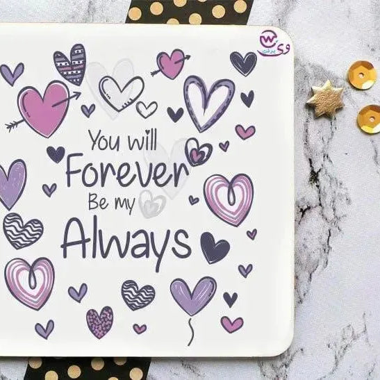 Wooden Coaster -Valentine's Day - WE PRINT