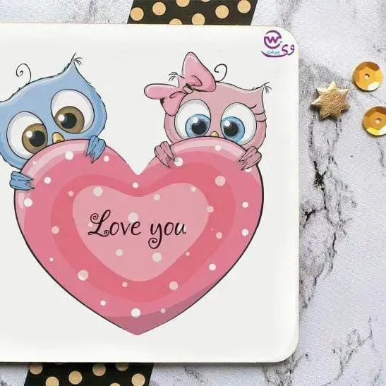 Wooden Coaster -Valentine's Day - WE PRINT